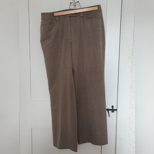 Talbots Women's 12 Brown Pants tailored front seam classic professional office